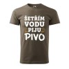 Pánské tričko s potiskem Šetřím vodu (Barva trička (muži) NOVÉ Apple green, Velikost - všechny NOVÉ 2XL)