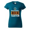 Dámské tričko s potiskem Beer taster (Barva trička - ženy (NOVÉ) Apple green, Velikost - všechny NOVÉ 2XL)