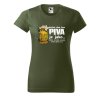 Dámské tričko s potiskem Den bez piva (Barva trička - ženy (NOVÉ) Apple green, Velikost - všechny NOVÉ 2XL)