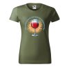 Dámské tričko s potiskem Víno nápoj bohů (Barva trička - ženy (NOVÉ) Apple green, Velikost - všechny NOVÉ 2XL)
