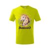 Dětské tričko s potiskem Jednorožec se jménem (Barva trička (děti) NOVÉ Apple green, Velikost - všechny NOVÉ 110 /4 roky)