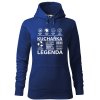 Dámská mikina Kuchařka legenda (Barva dámské mikiny Malfini Cape Bílá, Velikost - žena NOVÉ 2XL)
