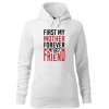 Dámská mikina First my mother (Barva dámské mikiny Malfini Cape Bílá, Velikost - žena NOVÉ 2XL)