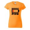 Dámské tričko Dochází pivo baterie (Barva trička - ženy (NOVÉ) Apple green, Velikost - všechny NOVÉ 2XL)