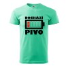 Pánské tričko Dochází pivo baterie (Barva trička (muži) NOVÉ Apple green, Velikost - všechny NOVÉ 2XL)