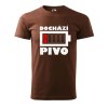 Pánské tričko Dochází pivo baterie (Barva trička (muži) NOVÉ Apple green, Velikost - všechny NOVÉ 2XL)