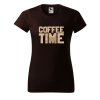 Dámské tričko s potiskem Coffee time (Barva trička - ženy (NOVÉ) Apple green, Velikost - všechny NOVÉ 2XL)