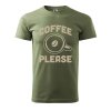 Pánské tričko s potiskem Coffee please (Barva trička (muži) NOVÉ Apple green, Velikost - všechny NOVÉ 2XL)
