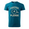 Pánské tričko s potiskem Coffee please (Barva trička (muži) NOVÉ Apple green, Velikost - všechny NOVÉ 2XL)
