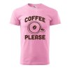 Pánské tričko s potiskem Coffee please (Barva trička (muži) NOVÉ Apple green, Velikost - všechny NOVÉ 2XL)