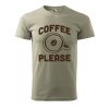 Pánské tričko s potiskem Coffee please (Barva trička (muži) NOVÉ Apple green, Velikost - všechny NOVÉ 2XL)