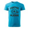 Pánské tričko s potiskem Coffee please (Barva trička (muži) NOVÉ Apple green, Velikost - všechny NOVÉ 2XL)