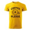 Pánské tričko s potiskem Coffee please (Barva trička (muži) NOVÉ Apple green, Velikost - všechny NOVÉ 2XL)
