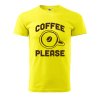 Pánské tričko s potiskem Coffee please (Barva trička (muži) NOVÉ Apple green, Velikost - všechny NOVÉ 2XL)