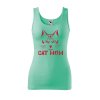 Dámské tílko s potiskem Cat mom (Velikost 2XL, Ženy vodácká tílka Apple green)