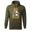 Pánská mikina s potiskem Legenda fotbal 30 (Barva mikiny malfini pánské Bílá, Velikost - muž NOVÉ 2XL)