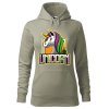 Dámská mikina Naštvaný jednorožec (Barva dámské mikiny Malfini Cape Bílá, Velikost - žena NOVÉ 2XL)