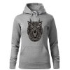 Dámská mikina Tygr robot (Barva dámské mikiny Malfini Cape Ocelově šedá, Velikost - žena NOVÉ XS)