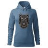 Dámská mikina Tygr robot (Barva dámské mikiny Malfini Cape Ocelově šedá, Velikost - žena NOVÉ XS)