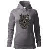 Dámská mikina Tygr robot (Barva dámské mikiny Malfini Cape Ocelově šedá, Velikost - žena NOVÉ XS)