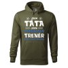Pánská mikina s potiskem Táta trenér (Barva mikiny malfini pánské Ocelově šedá, Velikost - muž NOVÉ XL)