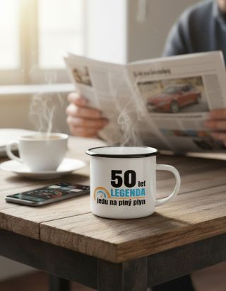 Na plný plyn? Tenhle smaltovaný plecháček jede s tebou. 🚗🔥 Smaltovaný plecháček „Na plný plyn“ — 330 ml, bílý smalt s...