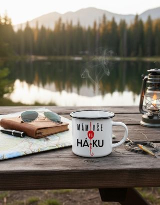 Sháníš originální dárek pro rybáře? 🎣☕ Plecháček s potiskem „Mám vše na háčku“ (330 ml) — retro smaltovaný hrnek s černým...