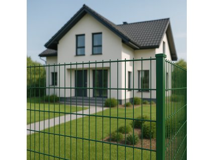 Elegantný 2D plot pre moderný dom zelený