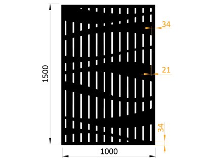 Plech vzor 9342 – 1000x1500x2 mm bez povrchovej úpravy