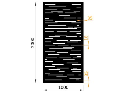 Plech vzor 8311 – 1000x2000x2 mm bez povrchovej úpravy