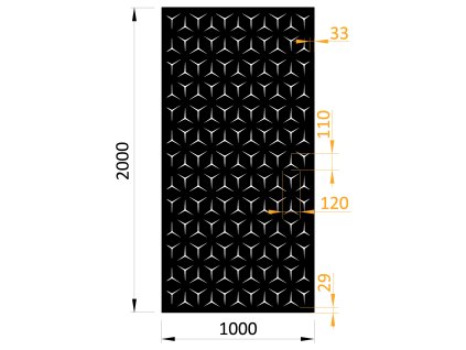 Plech vzor 9131 – 1000x2000x2 mm bez povrchovej úpravy
