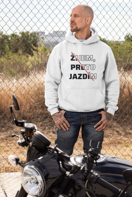 Pánska mikina Žijem, preto jazdím