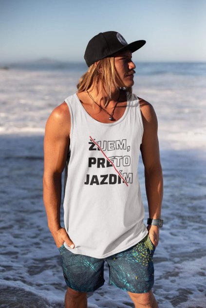 Pánske tielko Žijem, preto jazdím