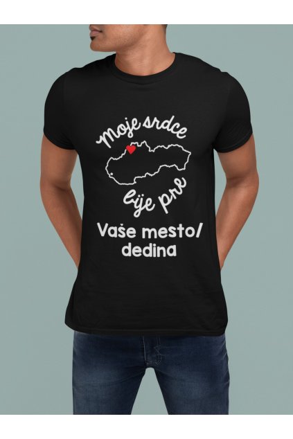 Pánske tričko Moje srdce bije pre