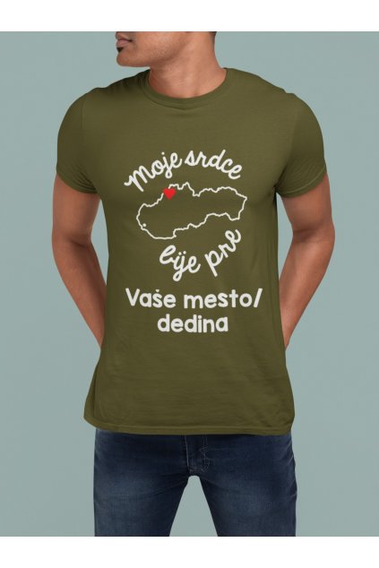 Pánske tričko Moje srdce bije pre