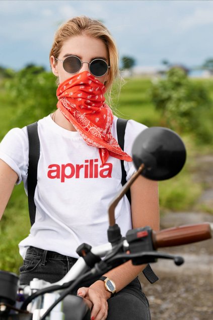 Dámske tričko s logom Aprilia
