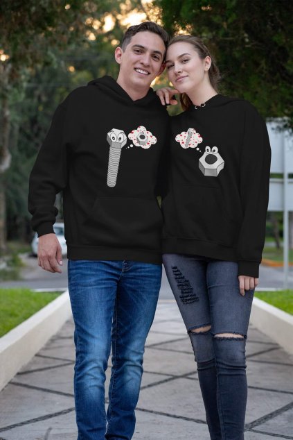 Mikiny pre páry Matica a skrutka