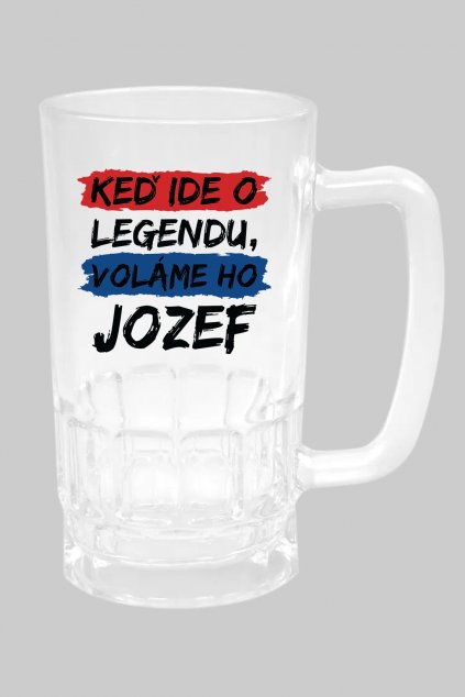 Sklenený pivný krígeľ Jozef
