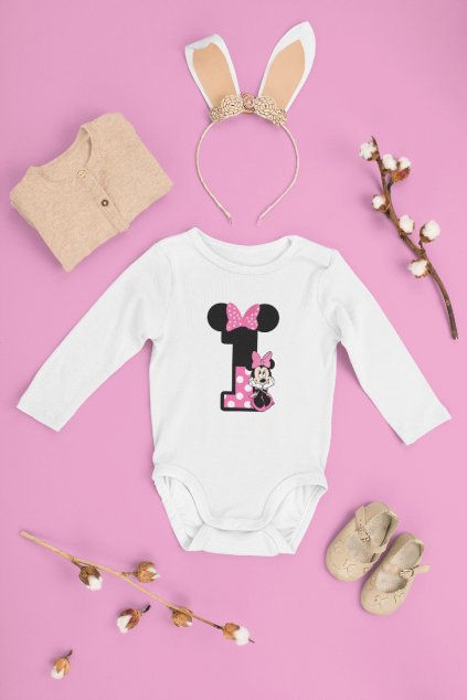 Dievčenské body s Minnie číslom