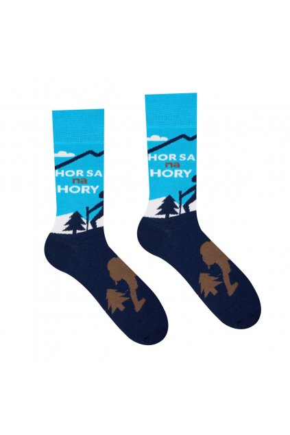 Veselé ponožky "Hor sa na hory"