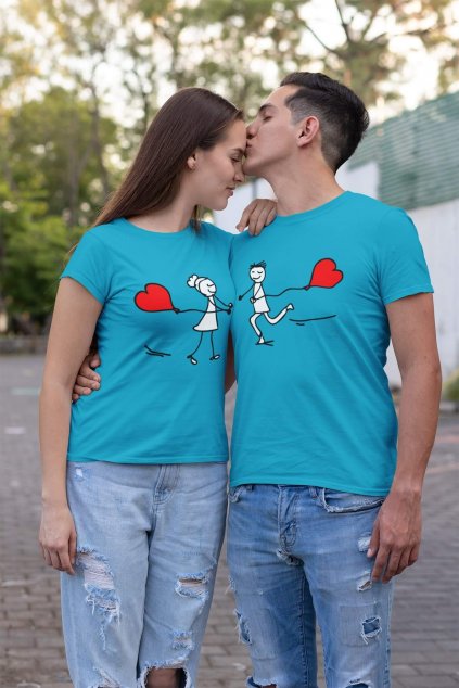 Tričká pre páry Zaľúbené postavičky
