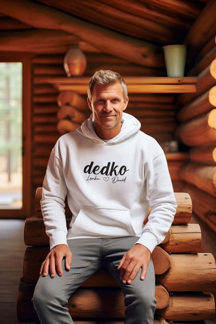 ai generated mockup of a senior man wearing a pullover hoodie in a wooden cabin m36112 (4)