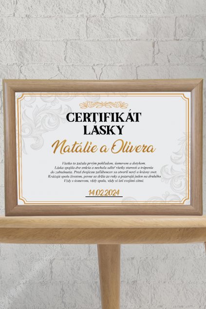 Certifikát lásky