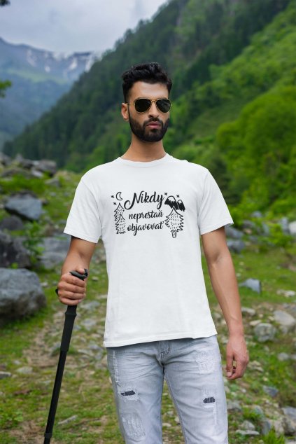 round neck tee mockup of a bearded man hiking on a mountain m35567 (8)