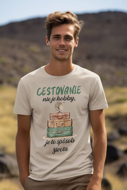 Pánske tričko Cestovanie je spôsob života