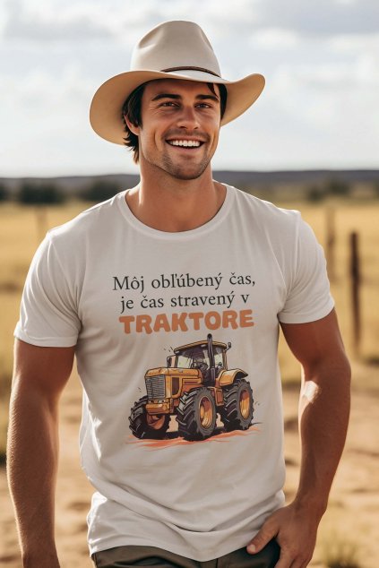 Pánske tričko Čas strávený v traktore