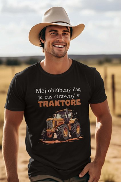 Pánske tričko Čas strávený v traktore
