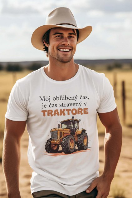 Pánske tričko Čas strávený v traktore