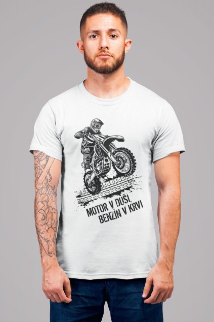 Pánske tričko Motor v duši, benzín v krvi