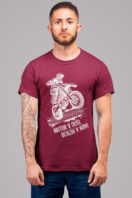 Pánske tričko Motor v duši, benzín v krvi